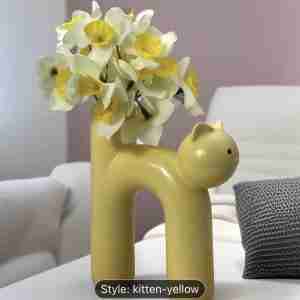 Small Nordic Cat Vase